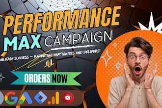 setup and manage your adwords performance max shopping or PPC ads campaign