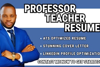 professionally write teacher resume, lecturer resume, professor resume education