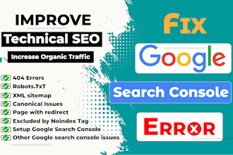fix google search console indexing coverage errors, technical SEO errors