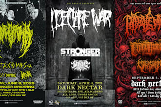 design a flier for your metal, rock, or punk show