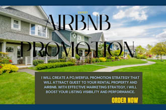 promote airbnb, booking, vrbo listing with advance optimization and marketing