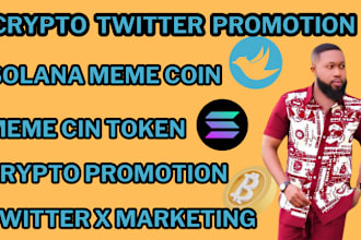 do twitter x marketing, crypto token solana meme coin marketing 100x sales