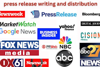 write and distribute your press release to top news pr and major sites
