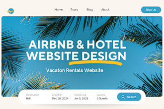build hotel booking website, airbnb website, vacation rental website, hostaway