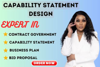 design professional federal government capability statement, government contract