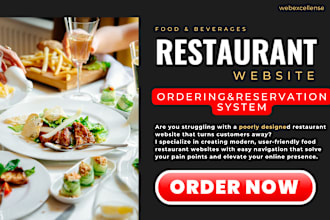 design responsive wordpress restaurant website food website with ordering system