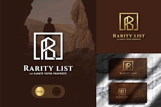 design a luxury minimalist brand initial, monogram logo