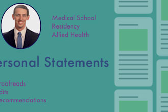 proofread, and structure your personal statement for med school and college