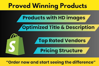 find proved winning products for shopify dropshipping store