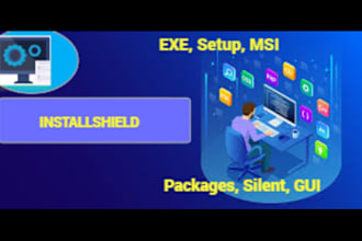 create professional exe msi  installer packages custom gui