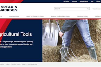 design agricultural tools shopify store seedlings fertilizer flower website