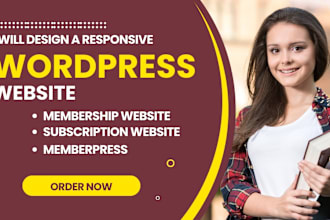 build worpress membership website, subscription website on bluehost, hostinger