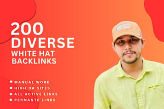 200 diverse SEO backlinks for link building service