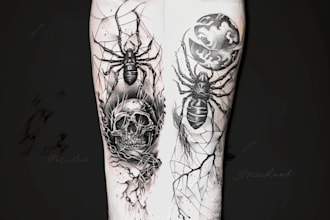 draw a custom tattoo designs as a professional artist