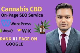 optimize cannabis cbd website SEO on wordpress, shopify, wix, top google ranking