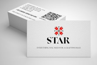 development of a business card layout for your brand