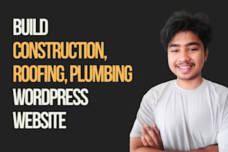 build construction, roofing, plumbing wordpress website