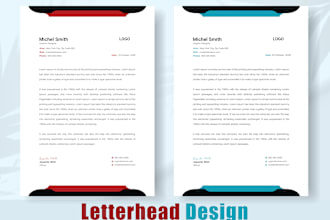 design a modern letterhead in editable format