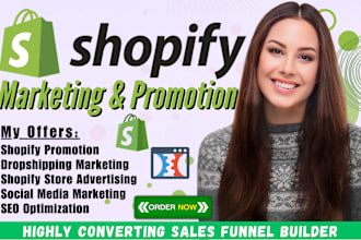 do shopify store promotion, shopify store fix, shopify store design and redesign