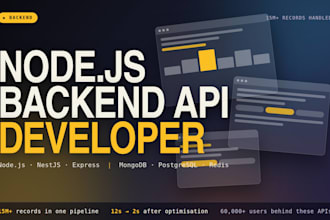 develop backend API and do the deployment