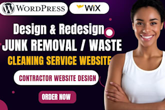 design a junk removal website car junk website cleaning website, hauling website