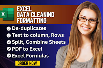 do ms excel data cleaning, formatting, merge or split CSV file