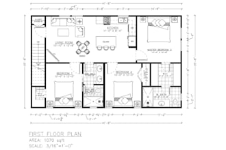 redraw the architectural 2d floor plan and interior design in autocad