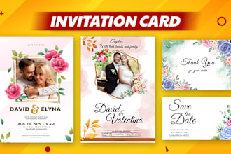 design a wedding invitation card, greeting card, or birthday card