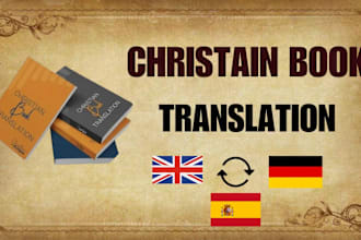 translate your christian book ebook novels from english to spanish german french