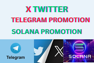 do telegram promotion, twitter x marketing, solana promotion, dogecoin