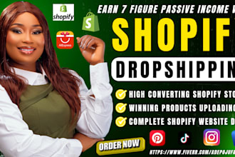 build shopify dropshipping store, shopify website design, shopify store redesign
