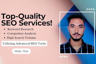 do SEO keyword research competitor analysis and website audit