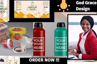 design your amazon packaging box product label bottle label food label 3d mockup