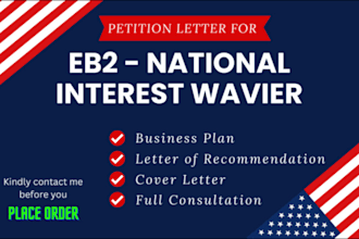 professionally write immigration visa business plan for eb1a, eb1b and eb2 niw