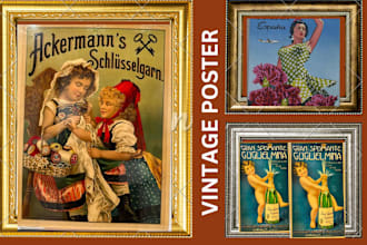design vintage poster, retro vintage illustration, vintage comic book cover nsfw