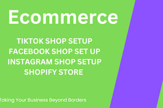 setup your tiktok facebook instagram shop and product listing