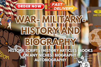 write history and biography ebook, history script, history writing, ghostwriter