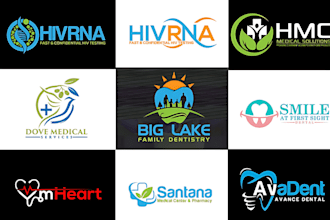 make modern medical, healthcare and pharmaceutical logo design
