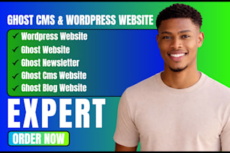 build ghost cms website design ghost blog post clone wordpress website ghost cms