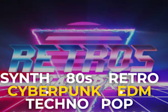 produce synthwave cyberpunk hyper techno, retrowave music producer 80s pop music
