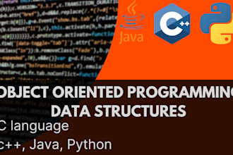 do oop and data structures tasks in cpp, java and python