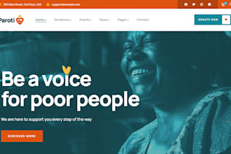 nonprofit, charity, ngo, 501c3, donation, non profit website on wordpress, wix