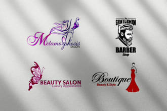 design barber, barber shop, beauty salon, fashion logo