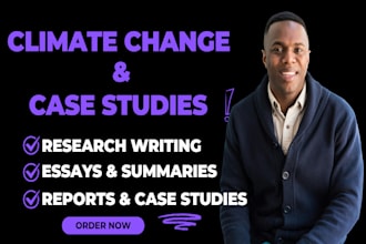 write case studies on climate change and conservation