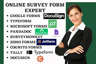 setup docusign pandadoc surveymonkey signnow jotform typeform tally cognito form