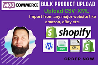 add product upload or import CSV XML to woocommerce or ecommerce wordpress