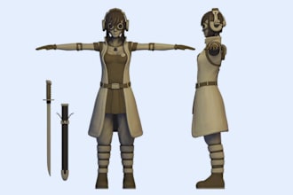 create 3d character model, 3d toy, 3d amor, helmet, sculpting for 3d printing
