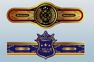 make modern cigar brand, label, cigar logo or graphics design