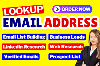 lookup email addresses and lead scraping  for your targeted b2b lead generation