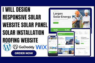 design responsive solar website solar panel solar installation roofing website